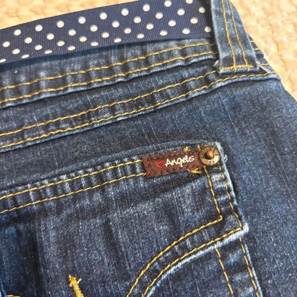 Y2K Angel's Blue Denim Capris - Picture 7 of 8